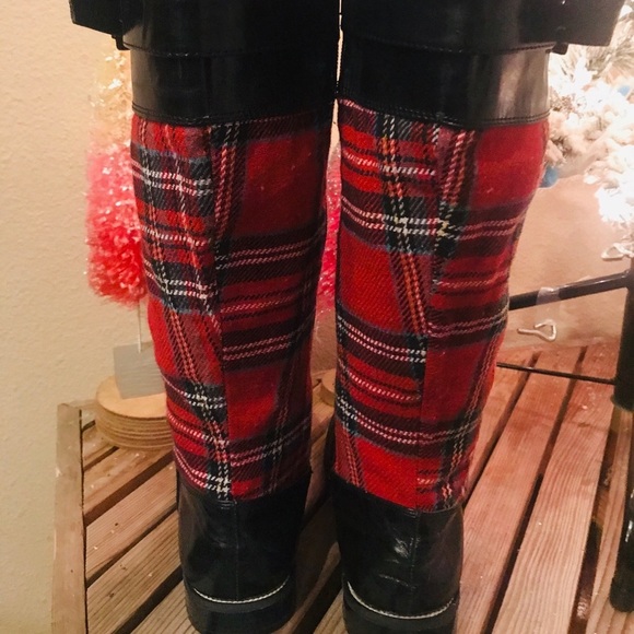 Tartan Plaid Boot English Riding Short style 5.5 Steampunk Grunge - Picture 4 of 8